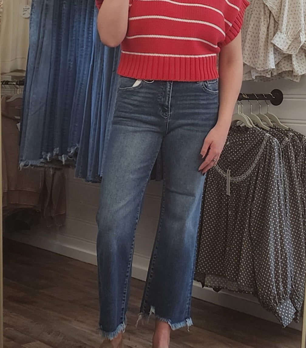 Risen Mid-Rise Straight Jean