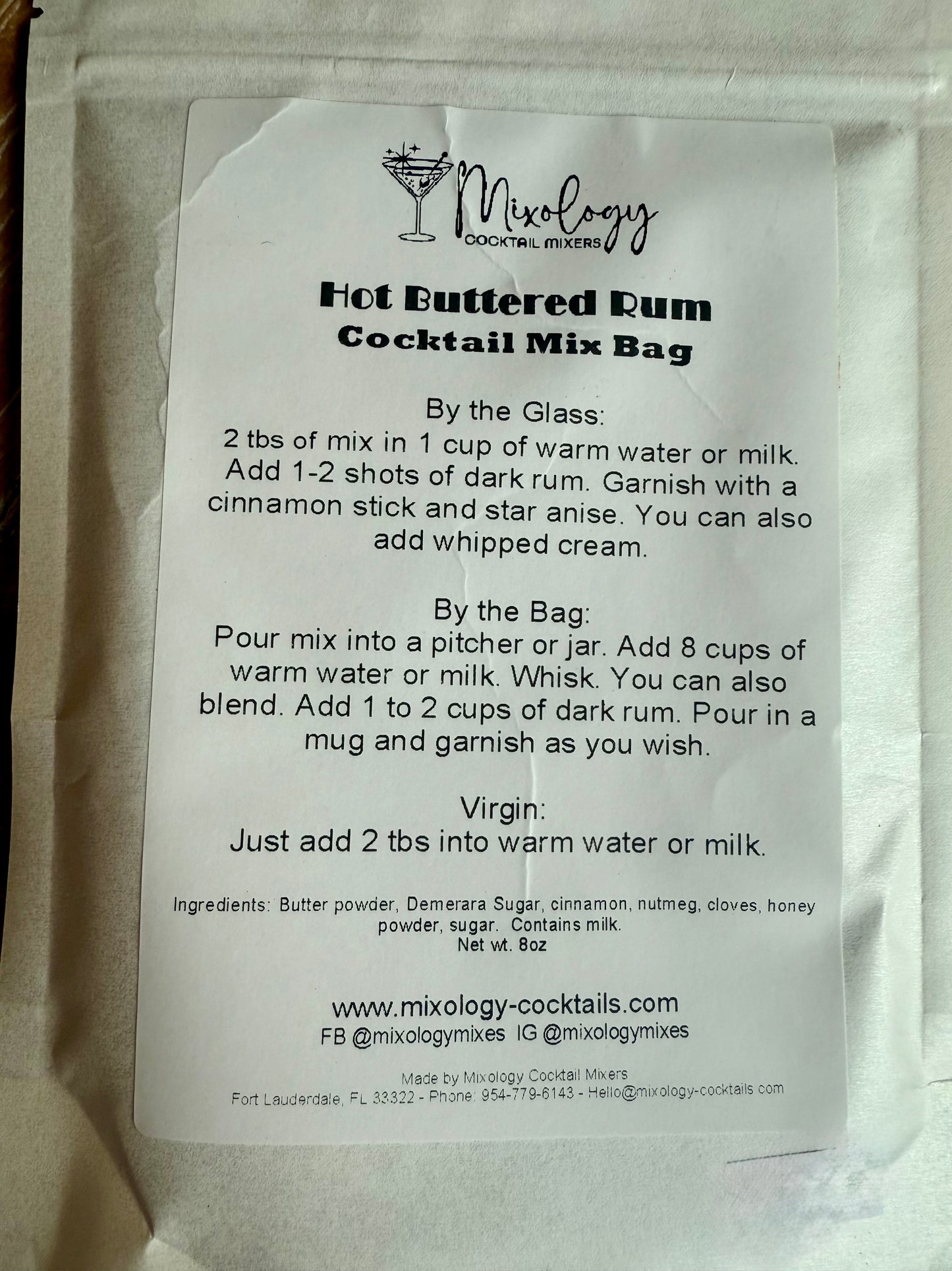 Mixology Hot Buttered Rum Mix