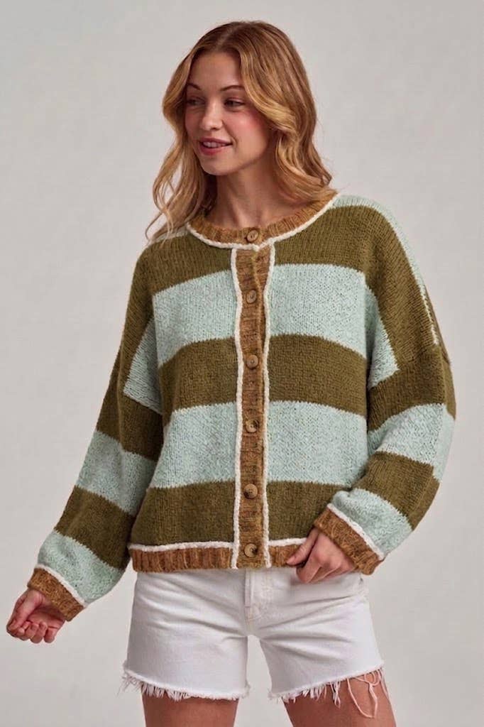 The Boardwalk Stripe Cardigan