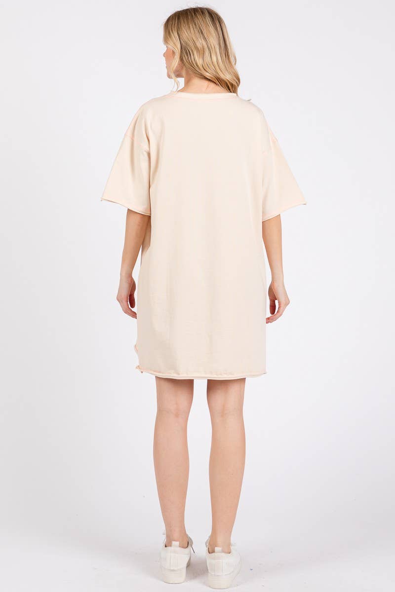 Peace Print Mini Dress