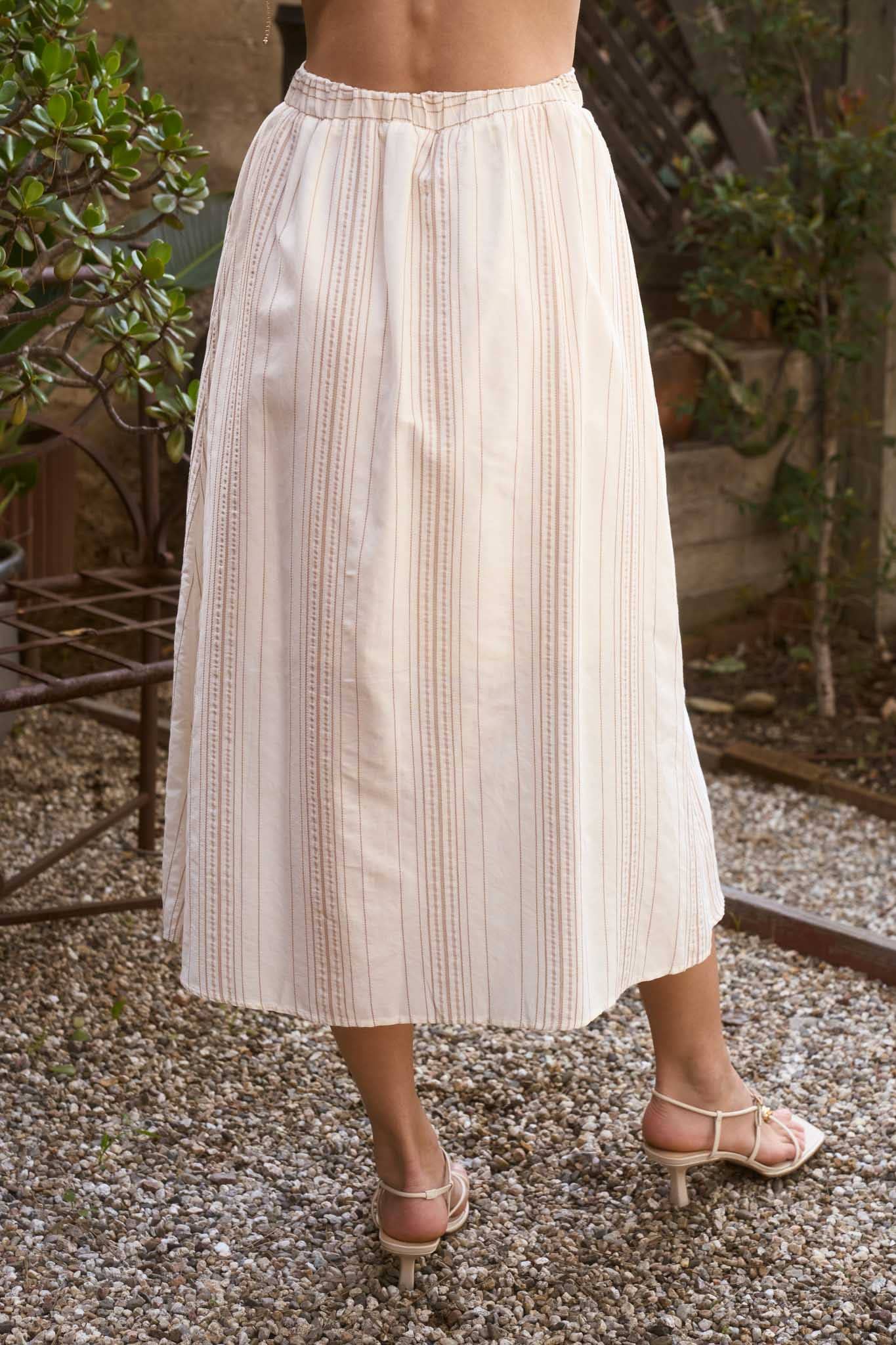 Button Down Midi Skirt