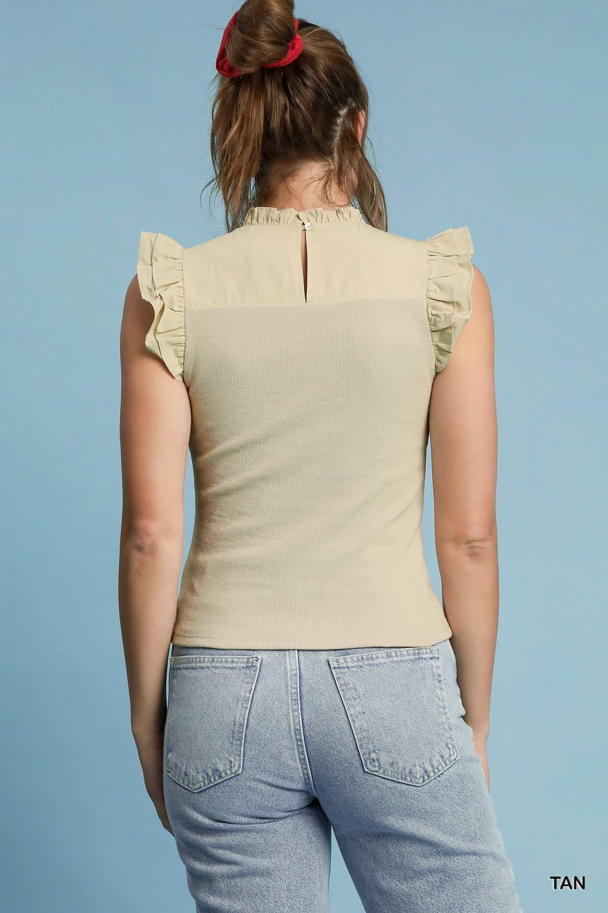 Effortless Embroidery Tank (Tan)