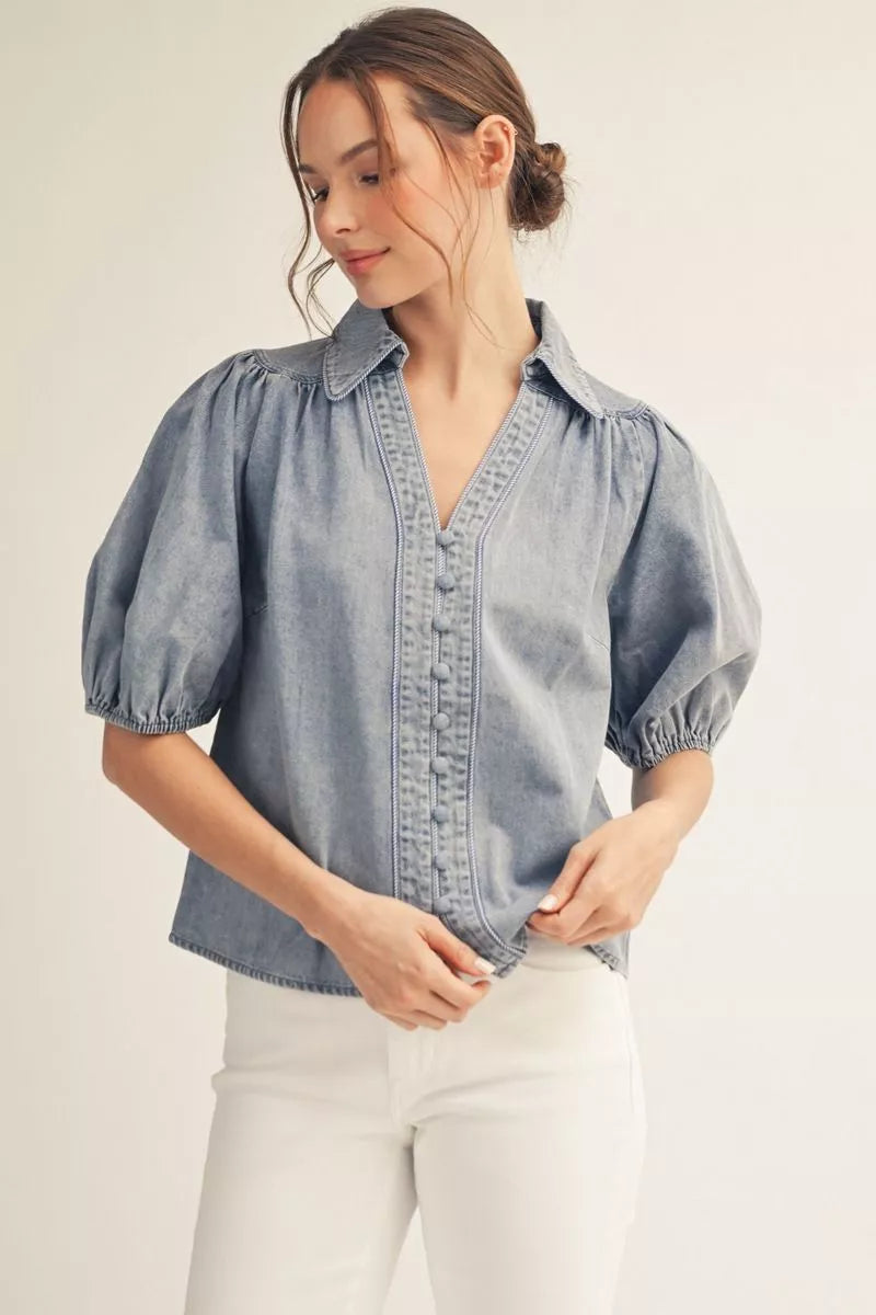 Denim Darling Top
