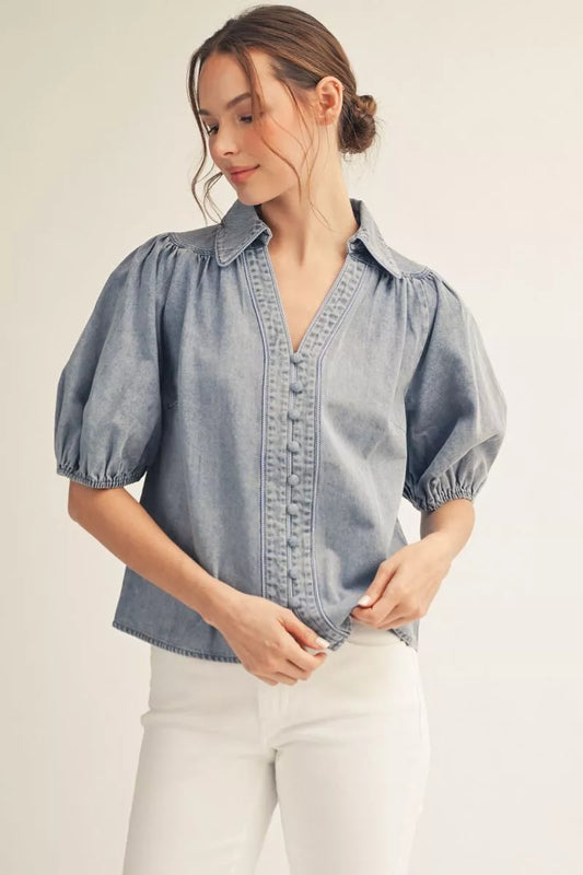 Denim Darling Top