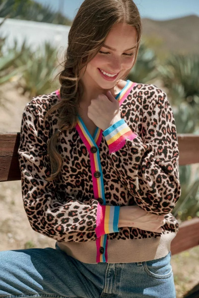 Leopard Print Cardigan