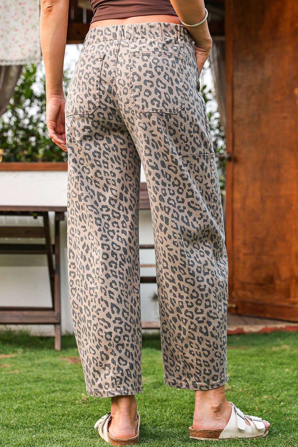 Leopard Drawstring Jeans