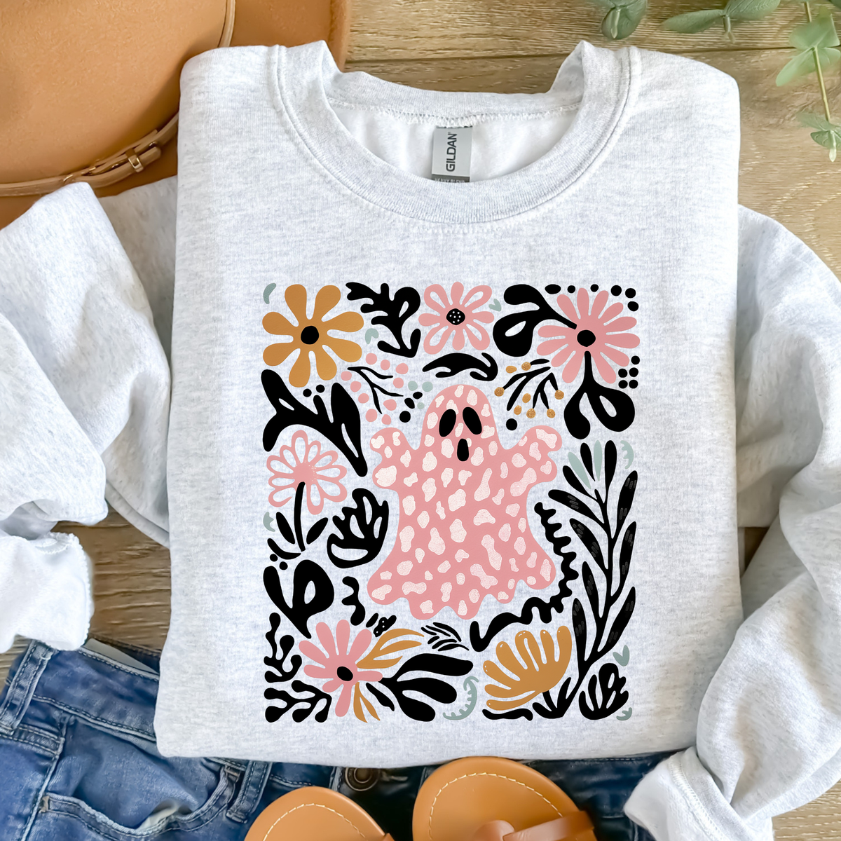 Boho Ghost Graphic Crewneck