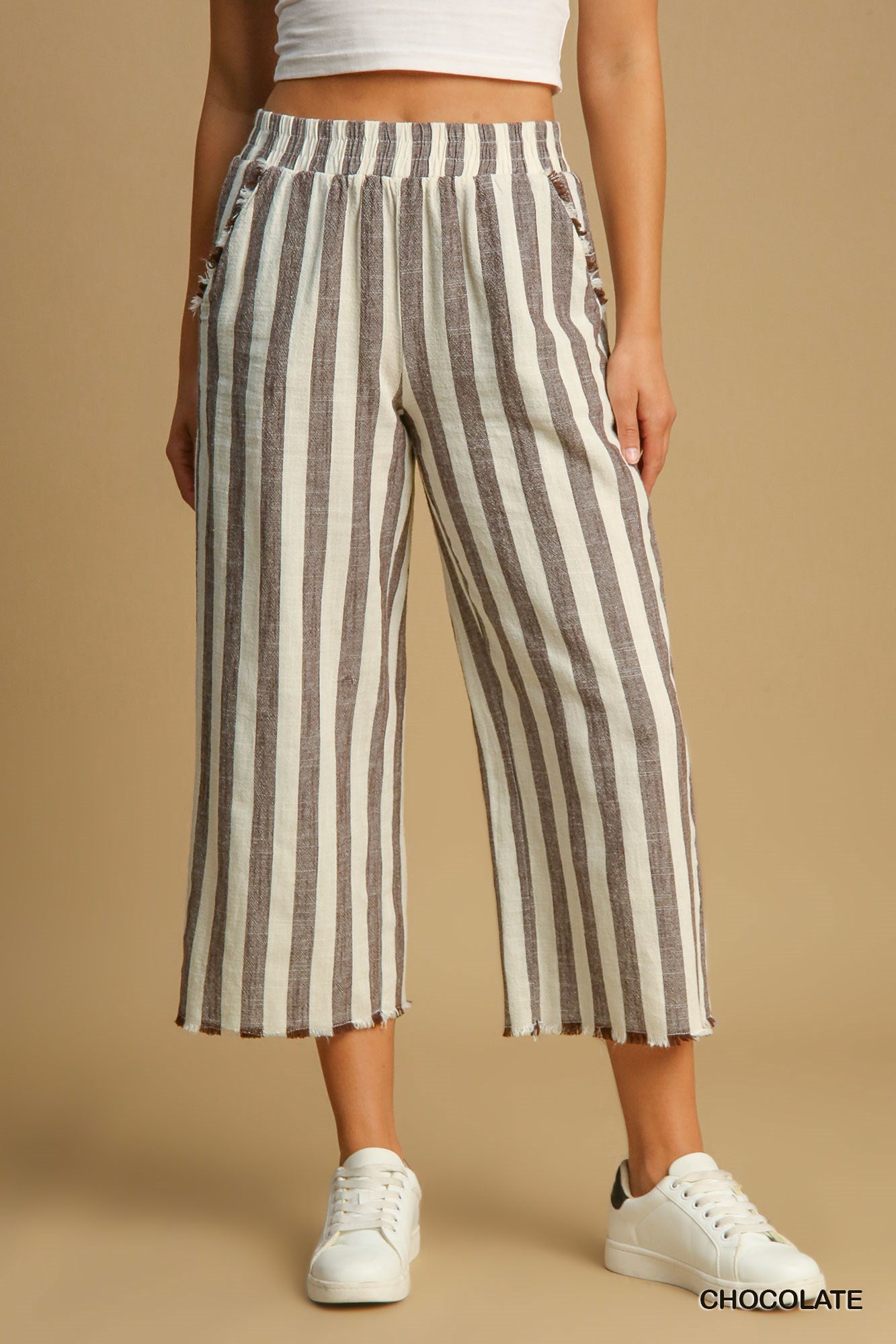 Laid Back Stripe Pants (Chocolate)