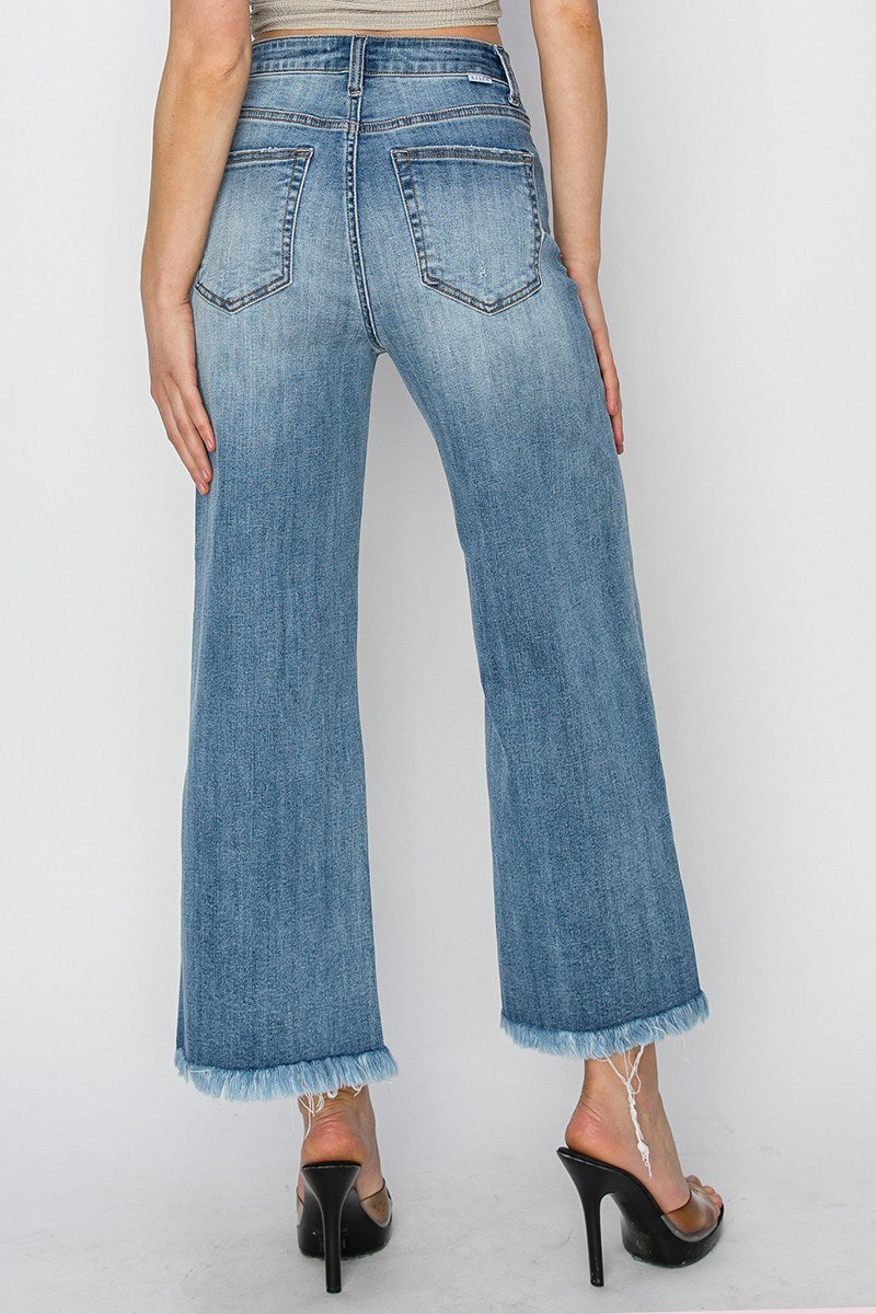 Risen Fray Hem Jeans