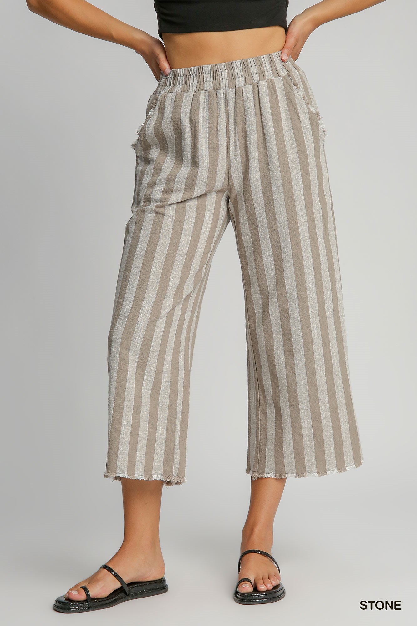 Laid Back Stripe Pants (Stone)
