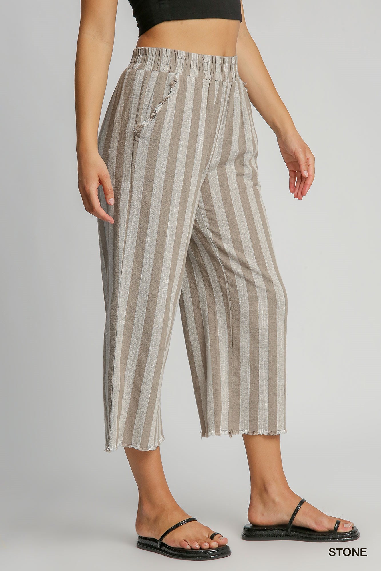 Laid Back Stripe Pants (Stone)
