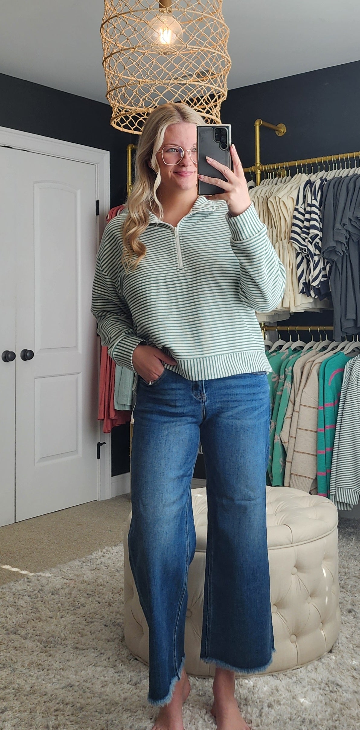 Risen Three Button Jeans